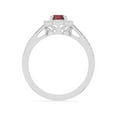 thumbnail image 3 of 925 Sterling Silver Round 0.80 Ctw Ruby Gemstone Halo Women Engagement Ring, Wedding, Anniversary Bridal Rings, Gift For Her_12, 3 of 5