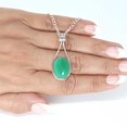 thumbnail image 5 of Natural Green Onyx Women Jewelry 925 Sterling Silver Pendant, 5 of 7