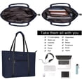 thumbnail image 4 of MOSISO Women's USB Charging Port 15-16'' Laptop Tote Bag, Navy Blue, 4 of 6