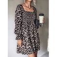thumbnail image 4 of Vestido De Mujer, Vestido De Una Pieza, Poliéster, Poliuretano, Cuello Cuadrado, Patrón De Leopardo, Manga Larga Para Citas ANGGREK Otros, 4 of 7