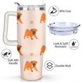 thumbnail image 3 of Double-Walled Dog Lover Coffee Tumbler 40oz - Durable Stainless Steel Mug with Handle & Straw - Cute Gift for Women, 3 of 7