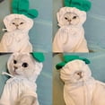 thumbnail image 5 of Linda ropa con capucha de lana para mascotas, linda sudadera con capucha para perros con diseño de frutas, ropa para mascotas, sudaderas con capucha para perros, abrigo cálido (M, rábano bla, 5 of 5