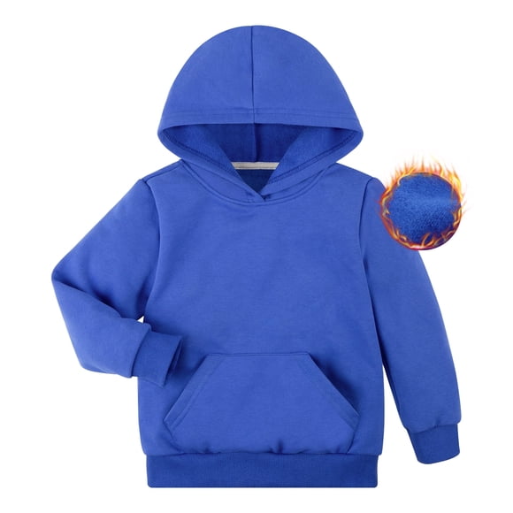 BIG ELEPHANT Sudadera con Capucha para Niño de Forro Polar Tipo Pulóver, Sudaderas con Capucha de Manga Larga Cálidas con Bolsillo para Niños