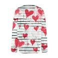 thumbnail image 5 of YNGKMEA Valentines Sweaters for Women Plus Size Open Front Love Heart Print Cute Sweater Button Down Knit Cardigan Long Sleeve Holiday Coat Watermelon Red M, 5 of 5
