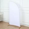 thumbnail image 3 of Balsa Circle 6x3 feet Matte White Fitted Spandex Half Moon Wedding Arch Backdrop Stand Cover Party Events Decorations, 3 of 8