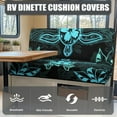 thumbnail image 4 of XYZCANDO Bohemian Turtle RV Dinette Cushion Covers Stylish Camper Decor Universal Cushion Covers for Couches and Sofas Bench Seat Cover Washable Sofa Slip Covers for 2 Seat Cushion Couch Black, 4 of 7