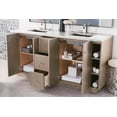 thumbnail image 2 of James Martin Furniture 960-V72-SAP-3EJP 72 in. Seaside Silver Apricot Double Bathroom Vanity with 3 cm Eternal Jasmine Pearl Quartz Top & Sink, 2 of 4