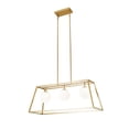 thumbnail image 2 of Sansan 35.4 in. 3-Light Indoor Gold Finish Chandelier with Light Kit, 2 of 2