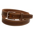 thumbnail image 4 of 1 3/8  Olive Re-Tanned Leather Belt Decorative Stitching Natural Edge, 4 of 4