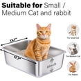 thumbnail image 2 of Caja de arena para gatos Holintan de acero inoxidable 45 x 35 x 15 cm, 2 of 6