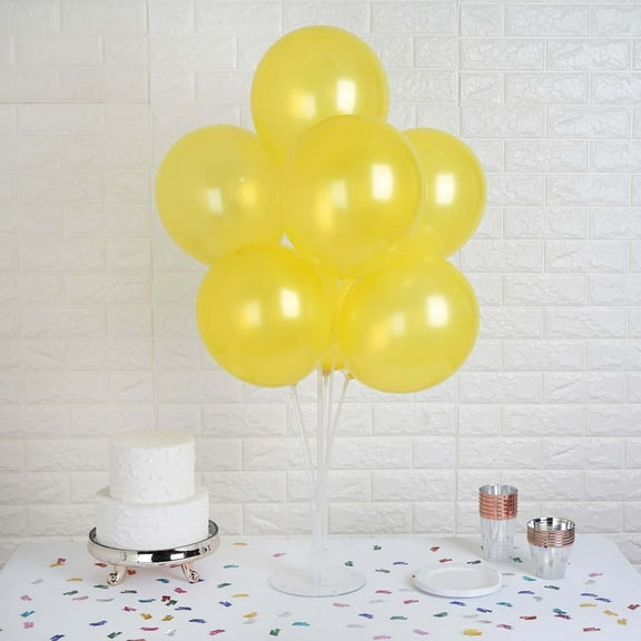 Efavormart 100PCS 12" Yellow Metallic Latex Balloons Wedding Event Decoration Birthday Party Graduation Party Supplies