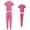 Azalea, variant on Unisex STRETCH Jogger Scrub Set Solid V-Neck Top Men Women Jogger Nurse Uniform