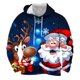 thumbnail image 1 of Sudadera con capucha para hombre, estilo moderno, con estampado de Papá Noel, manga larga, con bolsillo, estilo deportivo, de poliéster, 1 of 5