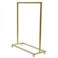 thumbnail image 5 of Industrial Vintage Style Clothes Rack Iron Garment Clothes Hanger Gold w/Wheels Clothes Workroom Garment Hanging Rack Vintage Display Stand Home Organizer Metal Clothes Rack Retail Store Display, 5 of 11