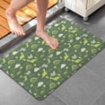 thumbnail image 4 of DarkGreen Cartoon Dinosaurs Plants Pattern Bathroom Rugs Mat,Non Slip Microfiber Bathroom Rug,Rubber Backing,Soft Bathroom Mats for Bathroom Floor,Tub and Shower,20x32in(50x80cm), 4 of 5