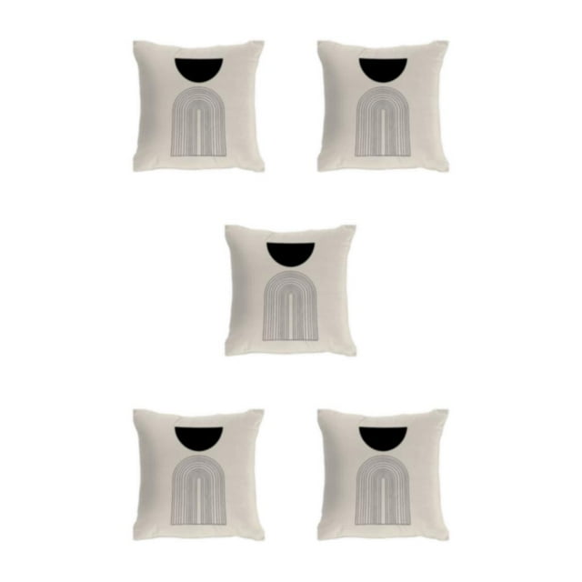Transemion Throw Pillows Cover Soft And Durable For Home Decoration Easy To Clean Polyester Cushion Cover Pillow Cover Fit W0134-4 5Set