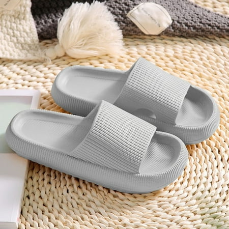 

Slippers Summer men and women step on excrement feeling thick bottom non-slip indoor household bathroom bath EVA slippers