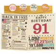 thumbnail image 1 of Tarjeta de cumpleaños FOBELEC con decoración atemporal de 91 años, 1 of 7