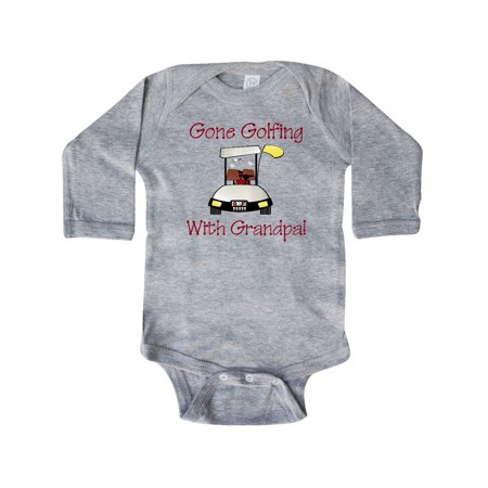 

Inktastic Gone Golfing With Grandpa Gift Baby Boy Long Sleeve Bodysuit