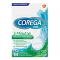 thumbnail image 1 of Tabletas limpiadoras Corega 3 Minutos 30 tabletas efervescentes, 1 of 4