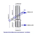 thumbnail image 2 of Applies to 20pcs/set Extended Wheel Studs Conversion Tall Lug Bolts Screw Adapter Kit  (M12x1.25,M12x1.5,M14x1.25,M14x1.5), 2 of 7
