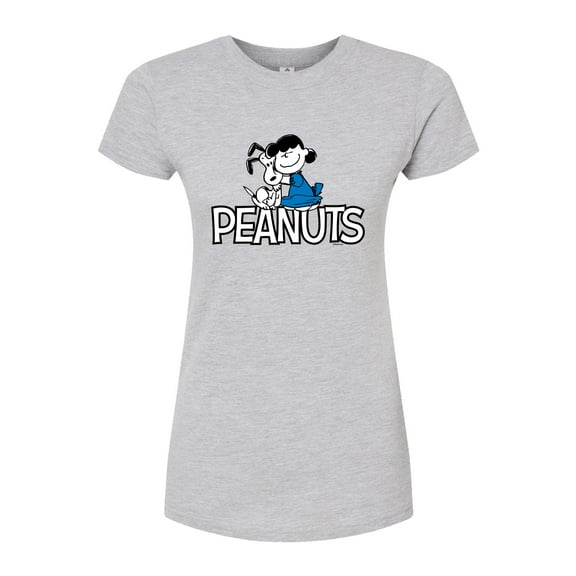 Peanuts - Snoopy And Lucy  - Juniors Fitted Tee