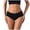 Black, variant on Women's Seamless Breathable Pure Crotch Low Waist Solid Triangle Panties Hot Pink M