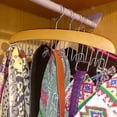 thumbnail image 3 of Wooden Tie Rack Hanging Organizer For Mens Closet Accessories, 3 of 5