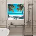 thumbnail image 4 of Wall Art Prints, Ocean Beach Framed Canvas Prints for Bedroom Living Room Bathroom Office, Summer Coconut Coastal Sea Landscape Gallery Wrap Wall Art Poster for Gifts Home Decor 12"x12", 4 of 9