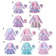thumbnail image 3 of GYRATEDREAM Kids Girls One Piece Swimsuits Mermaid Swimwear Skirt Long Sleeve Rash Guard Bathing Suit 3-10 Years, 3 of 4