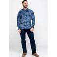 thumbnail image 6 of Rock & Roll Denim Men's And Spray Washed Satin Plaid Long Sleeve Western Shirt Blue Medium, 6 of 6