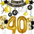 thumbnail image 1 of Decoraciones de 40 años para él hombres felicitaciones por el 40 cumpleaños fiesta globos decoraciones 40 años 40 cumpleaños decoración 40 cumpleaños mujeres ella, 1 of 5