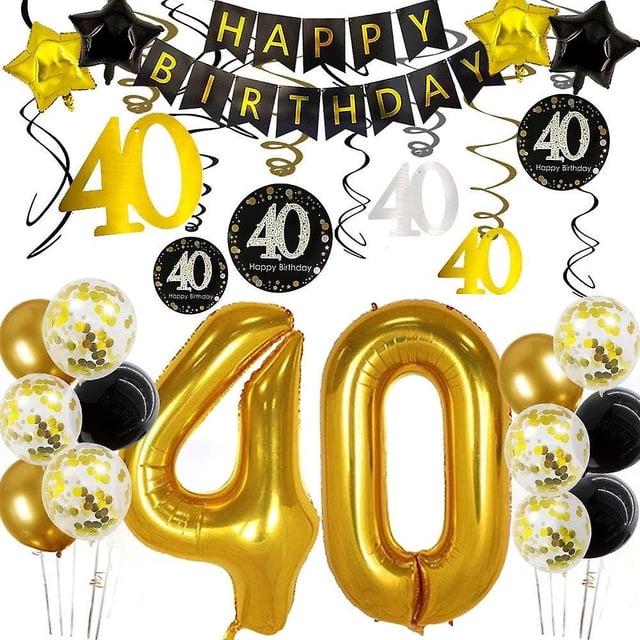 Decoraciones de 40 años para él hombres felicitaciones por el 40 cumpleaños fiesta globos decoraciones 40 años 40 cumpleaños decoración 40 cumpleaños mujeres ella