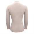 thumbnail image 4 of Fonma Women's Mock Turtleneck Long Sleeve Shirts Ribbed Knit Lightweight Pullover Sweater Stretch Fitted Thermal Top Khaki M, 4 of 5