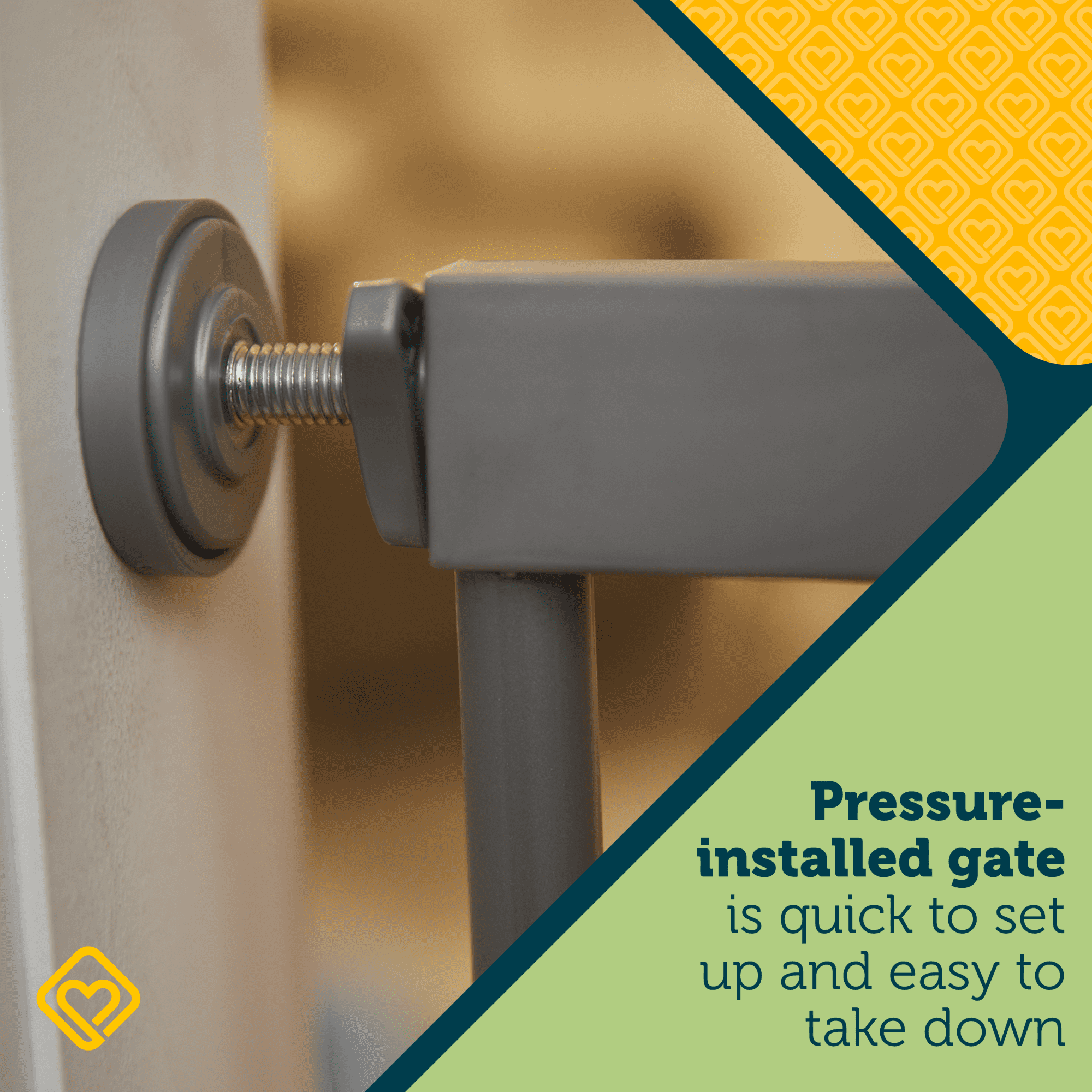 Safety 1st Modern Easy-Install Gate, Silver,