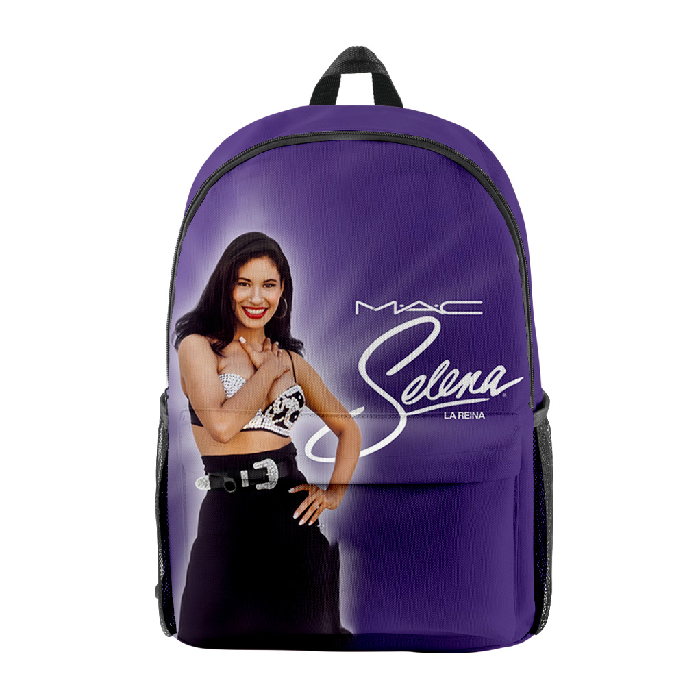 Selena Quintanilla Merch Oxford Cloth Shoulder Backpack Multi Zipper
