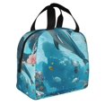 thumbnail image 2 of Honeii Underwater Dolphin Scene Print Lunch Bag Women, Lunch Box Lunch Bag for Women Adult Men, Small Leakproof Cute Lunch Tote Large Capacity Reusable, 2 of 8