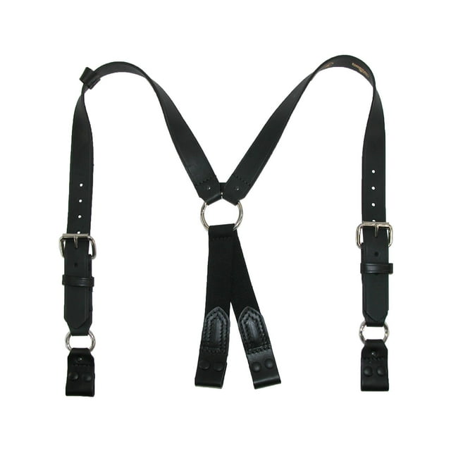 Boston Leather Leather Loop End Fireman Work Suspenders