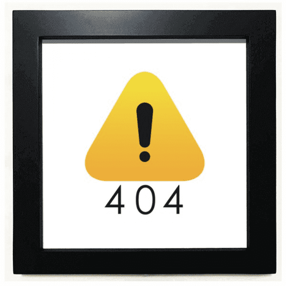 Programmer 502 Error Warning Black Square Frame Picture Wall Tabletop