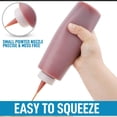 thumbnail image 4 of 3 Pack Squeeze Bottles, 12oz Plastic Squeeze Bottles For Sauces, Condiment Squeeze Bottles With Wide Mouth, Squeeze Bottles For Liquids, Sauce Bottle with Small Pointed Nozzle, 4 of 7