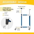 thumbnail image 4 of GanFindX Folding Skating Trainer for Kids Toddlers, Adjustable Height Aluminum Roller Skate Learning Aid with 3 Silent Wheels, Balance Support Walker for Beginner Skaters, Blue, 4 of 6