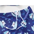 thumbnail image 5 of Bellafa Toddler Boys Swimsuit Set Boys' Rash Guard Swimwear Kids UPF 50+ Two Piece Bathing Suit With Swim Trunk and Hat 3-8 Years, 5 of 6