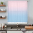 thumbnail image 5 of Pink Blue Ombre Sheer Curtains 45 Inches Long, Pink Gradient Color Modern Abstract Art Light Filering Curtains, Breathable Simi Curtain Privacy Drapes for Kitchen Bathroom Small Window Treatment, 5 of 9