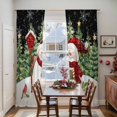 thumbnail image 5 of Black Snowman Christmas Sheer Curtains 108 Inches Long, Green Xmas Tree Snowflake Winter Light Filtering Window Curtains for Living Room, Rod Pocket Voile Sheer Curtain Drapes, 52"Wx108"L, 2 Panels, 5 of 9