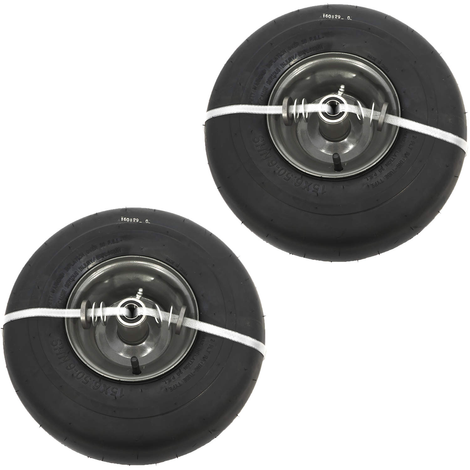 SureFit 15" Front Pneumatic Wheel Tire Assembly Smooth Tread Universal