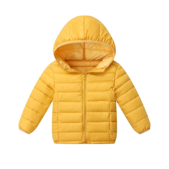 Mifsaly Boys Girls Hooded Puffer Jacket Lightweight Windproof Full Zip Quilted Coat Long Sleeve Fall Winter Warm Outerwear