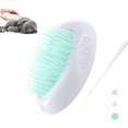 thumbnail image 1 of Cepillo para gatos, cepillo de aseo para gatos, cepillo suavizante para muda, cepillo de baño/masaje para gatos de silicona suave lavable, peine para gatos autolimpiante (verde) brillar Electrónica, 1 of 5