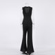 thumbnail image 5 of Atuendos Informales Trajes casuales Mujeres Sueltas Conjuntos de dos piezas Conjuntos Algodón Con cuello en v Desplazamiento Ocio Kuymtek para Mujer Negro T XL, 5 of 9