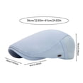 thumbnail image 3 of Comfortable Men's Cotton Newsboy Cap Flat Hat Classic Herringbone Pattern Adjustable Fit for Golf Cabbie Driving Daily Wear (Sky Blue), 3 of 4