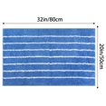 thumbnail image 6 of REGALWOVEN Striped Bathroom Rug, Non-Slip Soft Fluffy Bath Carpet, Water Absorbent Bathmat for Tub, Shower Blue 20" x 32", 6 of 6